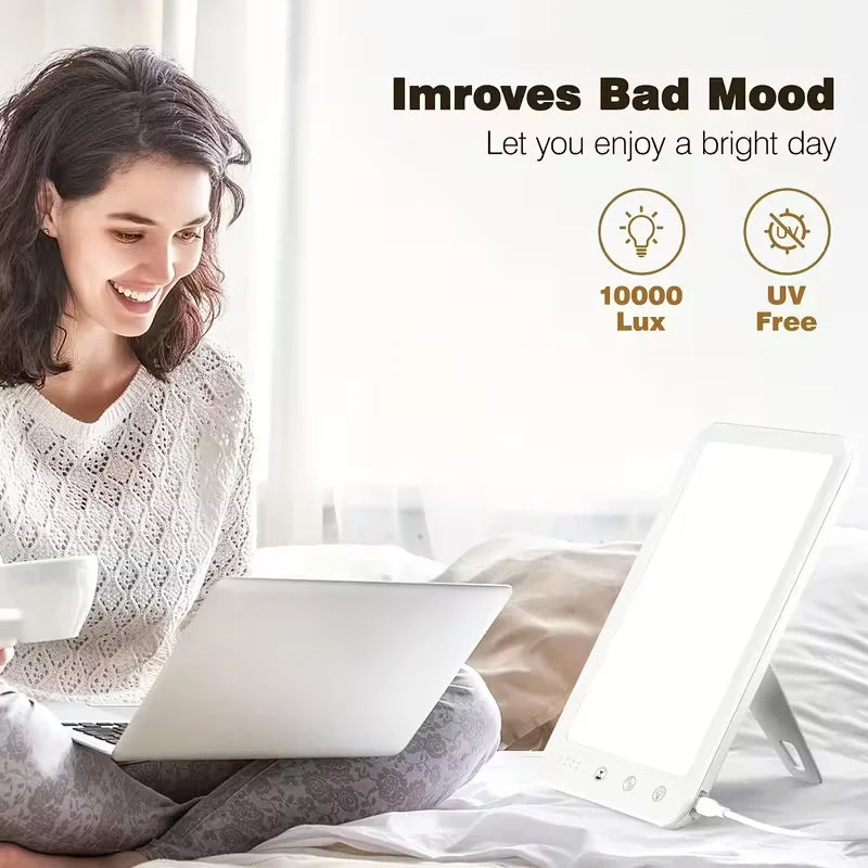 LED SAD Light,10000 Luxs Natural Sunlight Lamp, Dimmable