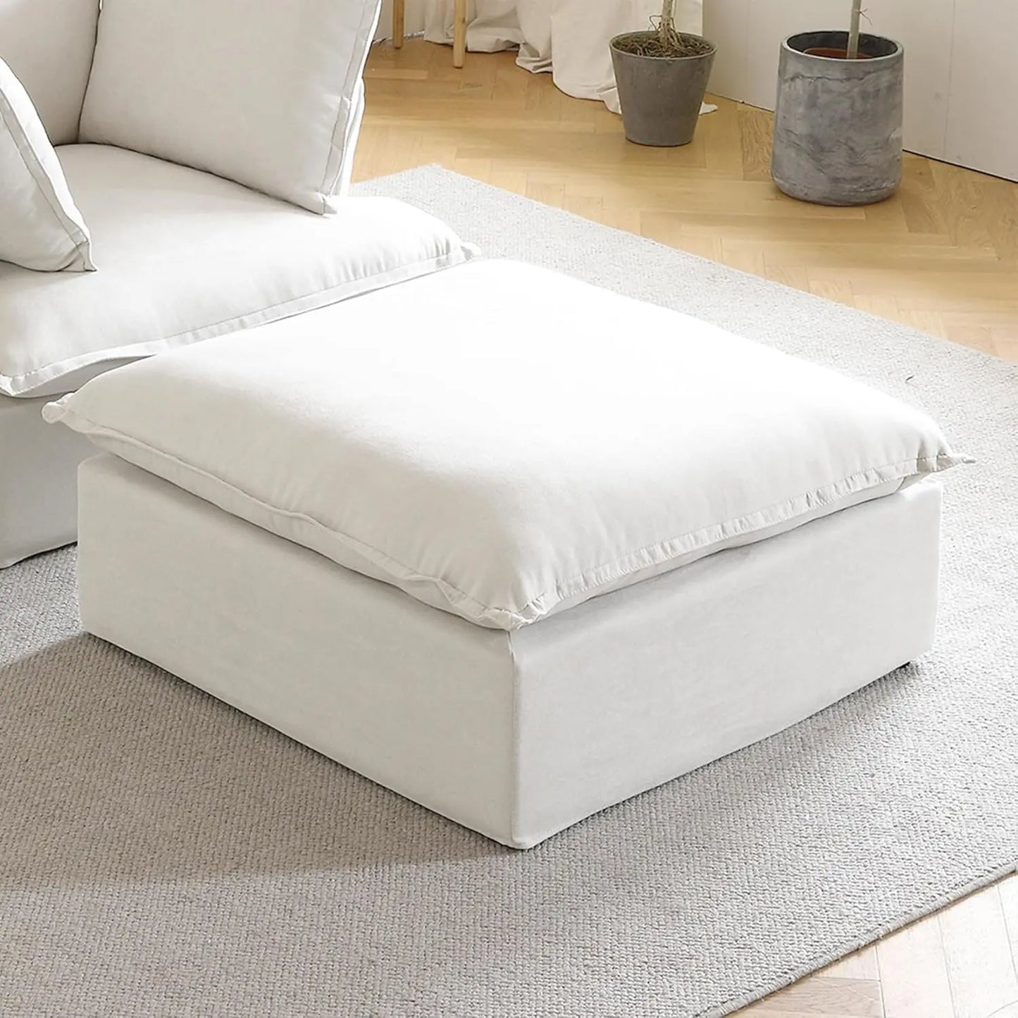 Ottoman Module, Minimalist Comfy Breathable Ottoman Footstool