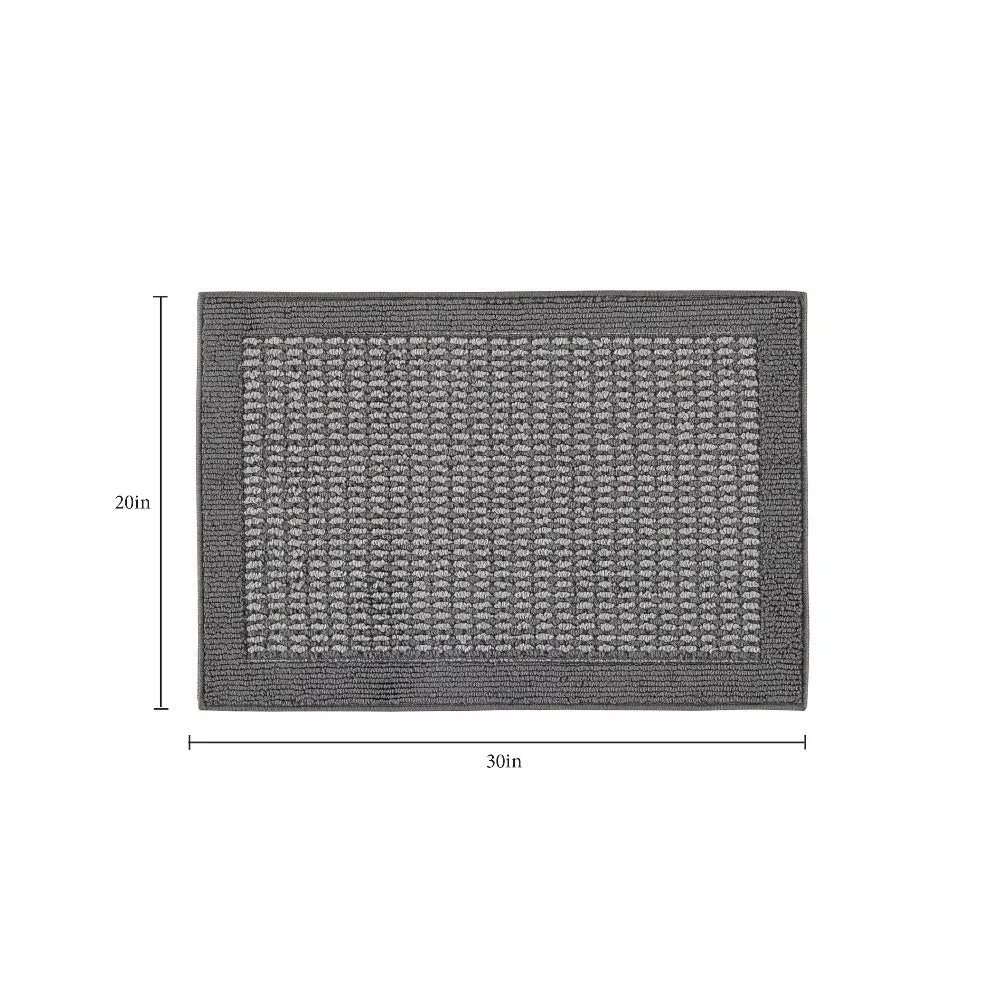 Gray Border Indoor Accent Rug, 1'8"x2'6",Fast Delivery