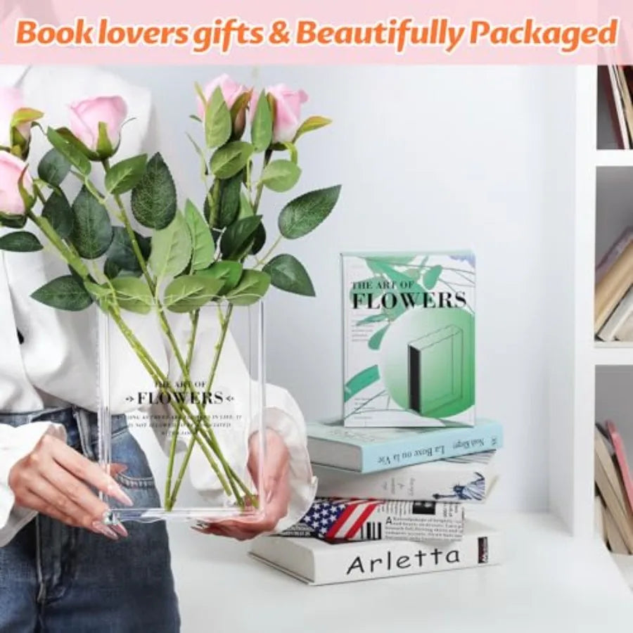 Book-Shaped Vase for Flowers -,Cute Flowers Vases
