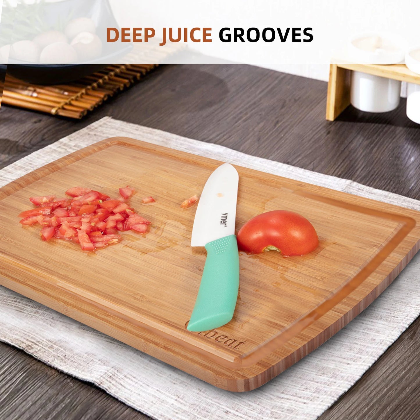 76x51cm Extra Large Cutting Board Bamboo Charcuterie Board