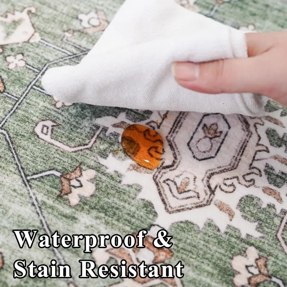 Washable 9x12 Area Rugs - Large Stain Resistant Carpet