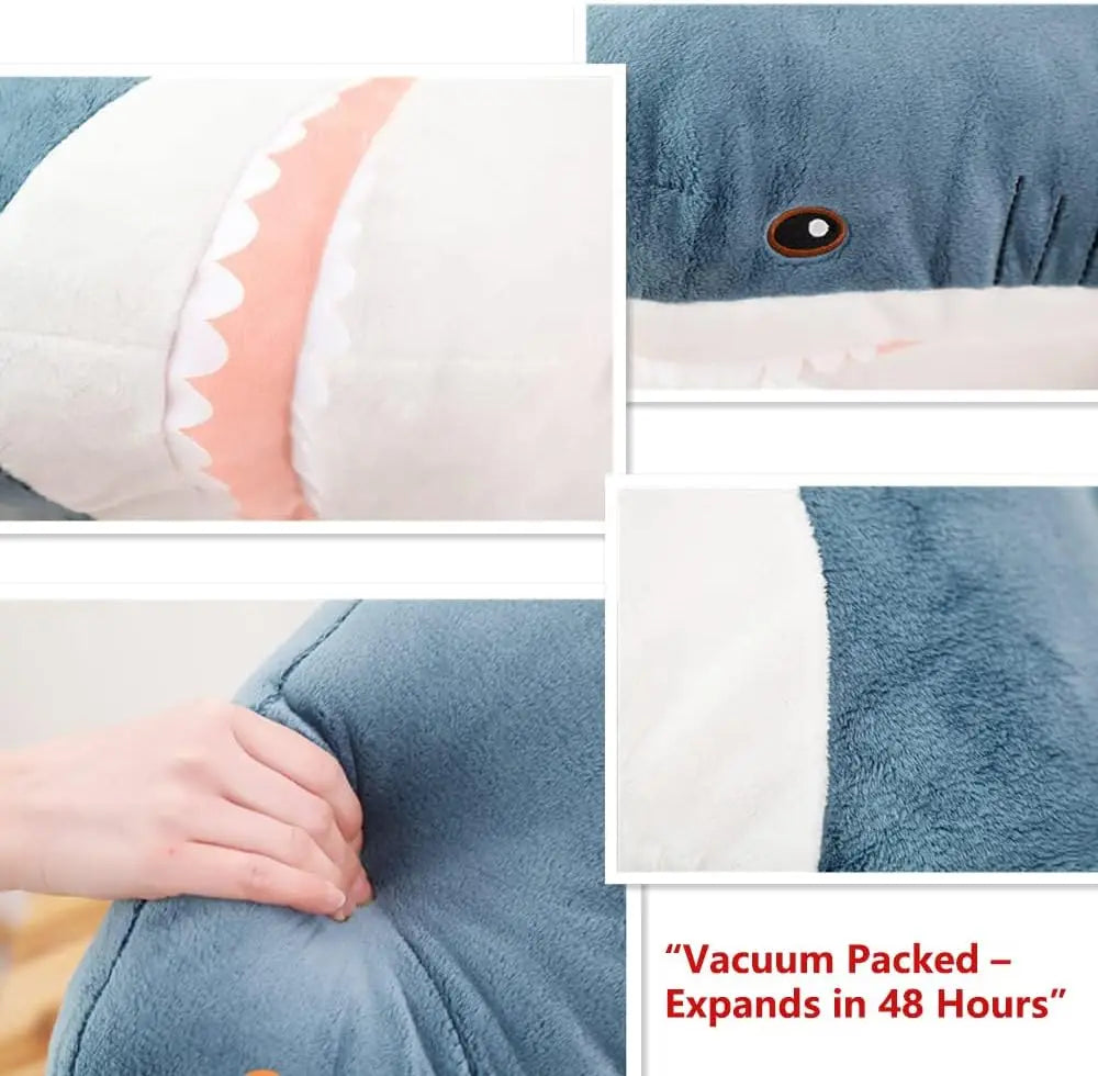 39.3-Inch Giant Shark Plush Toy Soft Pillow Cushio