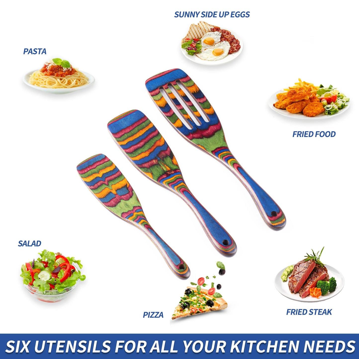 Spurtle Set, Wooden Utensils for Cooking