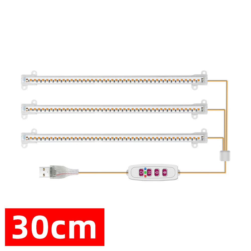 1-4pcs LED Grow Light Strips Sunlight 42-288 LEDs Dimmable