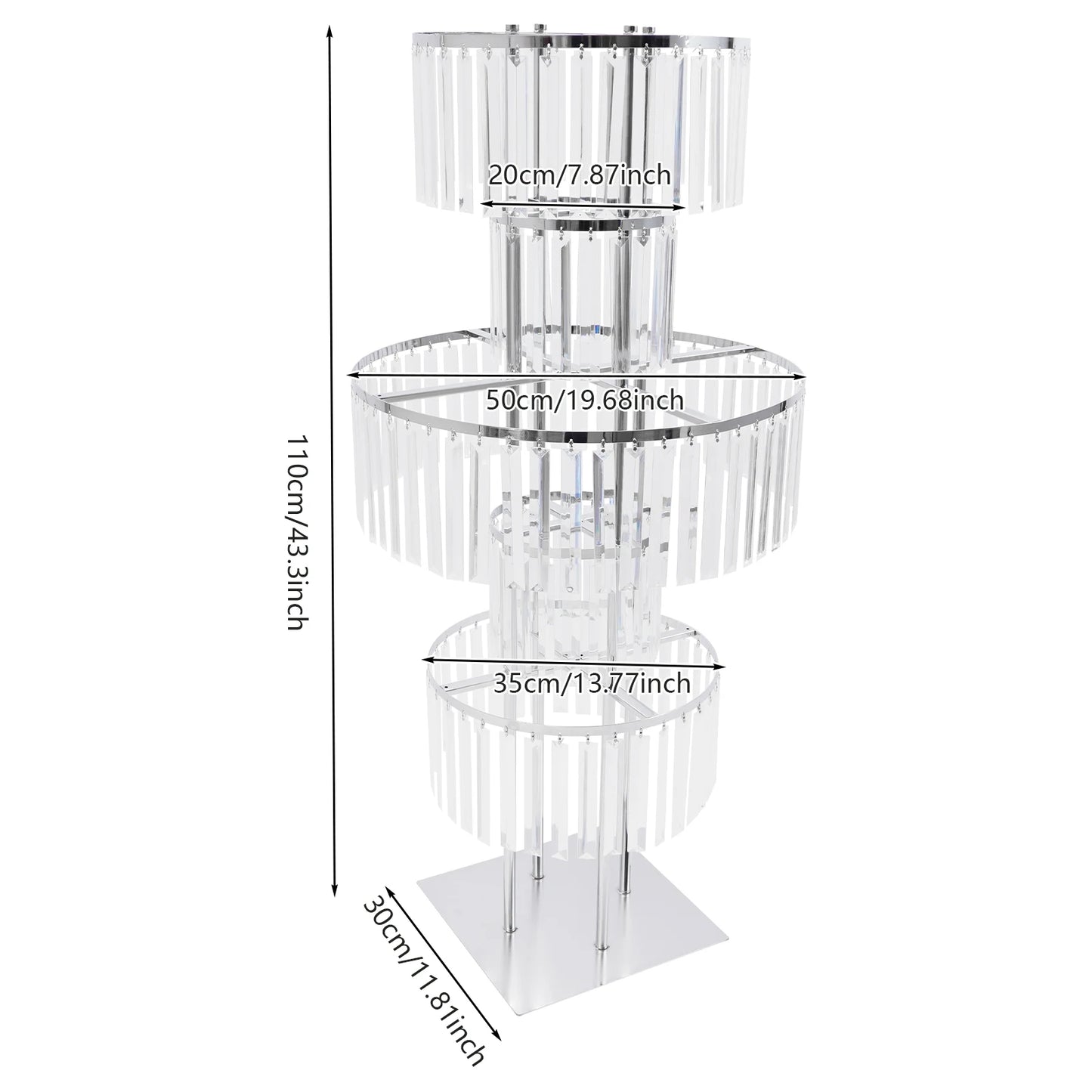 5 Tiers Gold/Silver Wedding Centerpieces Flower Stand Vase