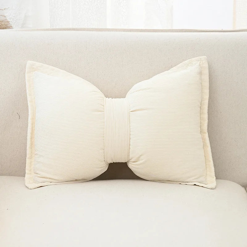 Cute Bow Pillow Soft Plush Cushion Cover