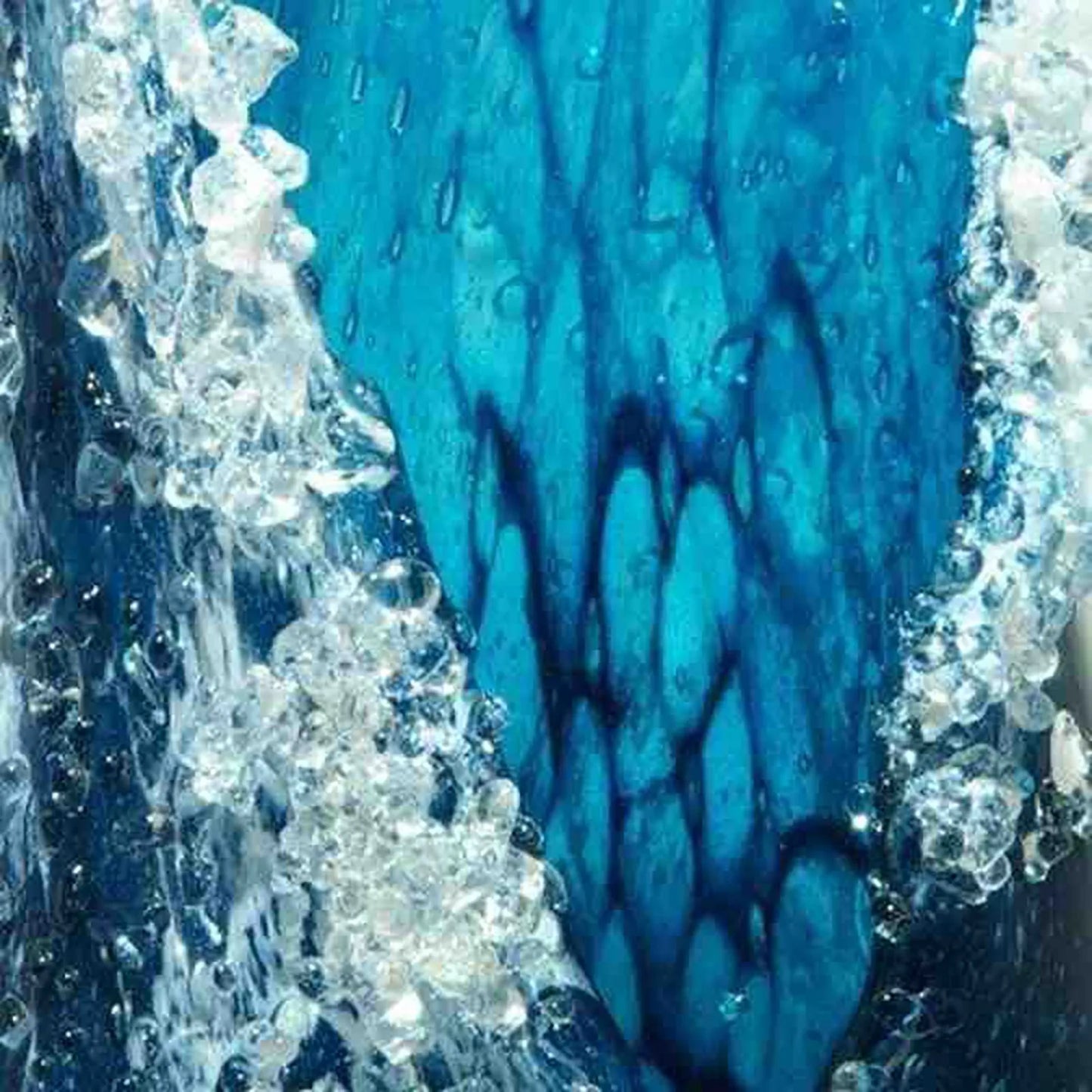 Sea Wave Vase, Wavy Vase Resin Blue