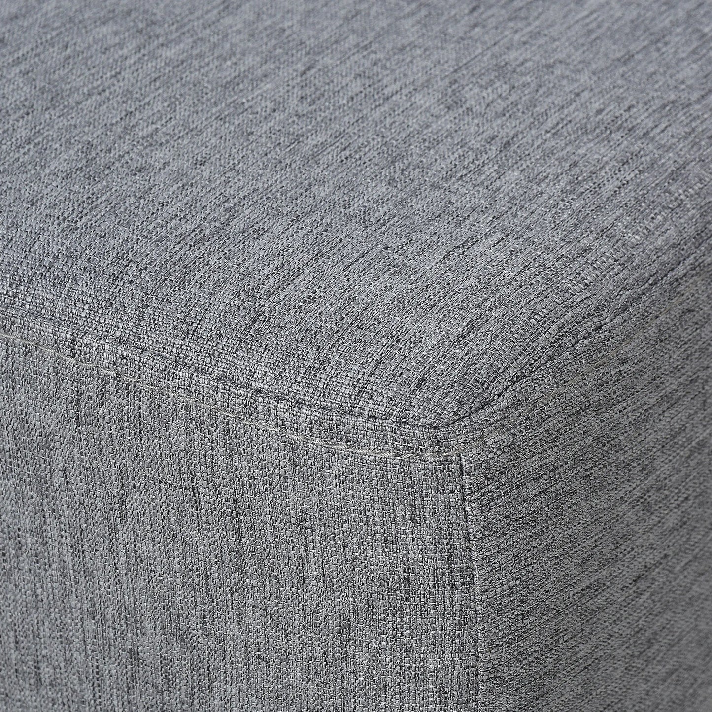 HOMCOM Ottoman Foot Rest, Small Foot Stool with Linen Fabric Upholstery