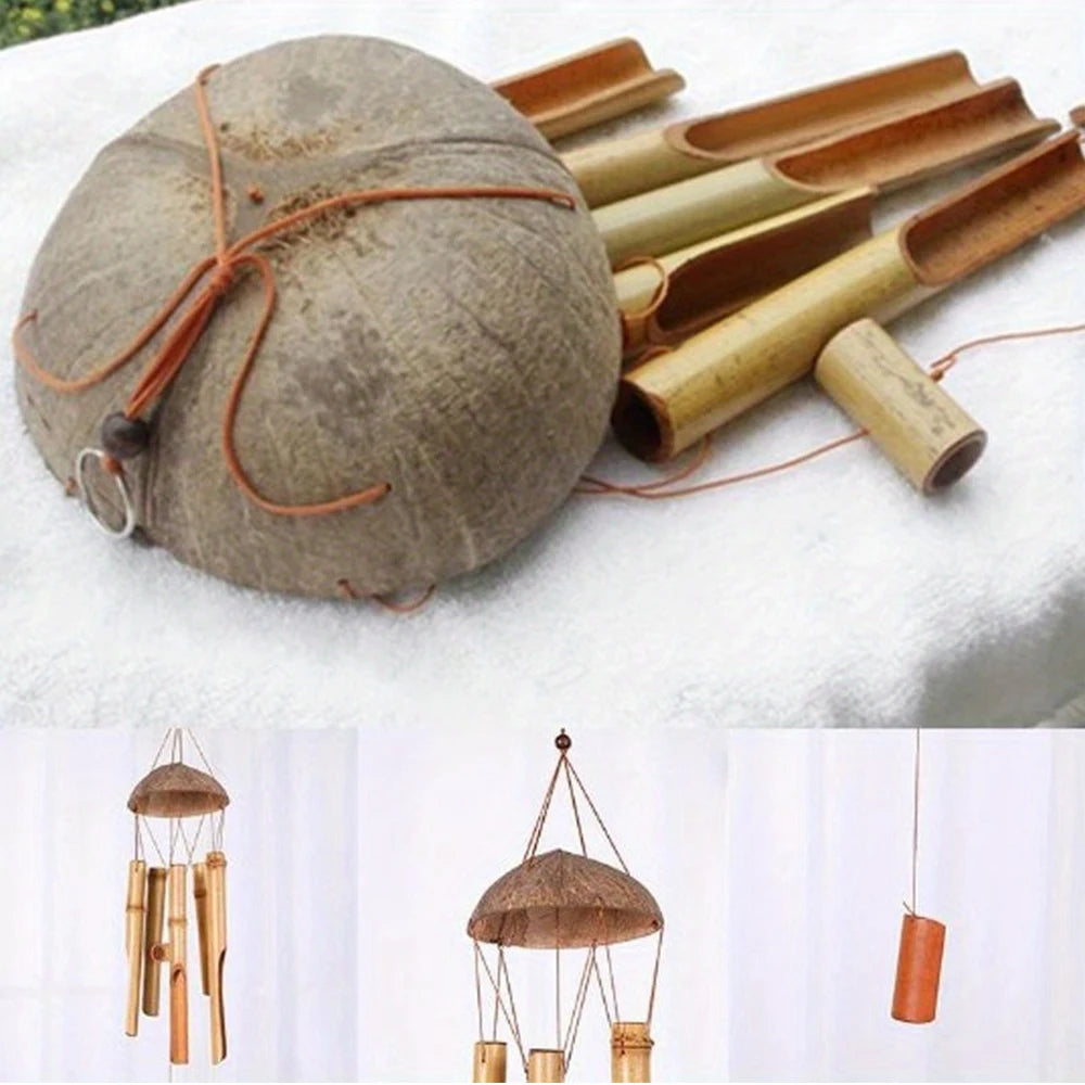Bamboo Coconut Wind Chime Handmade