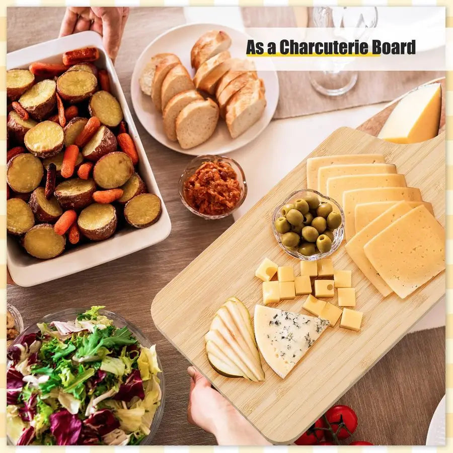 12 Pcs Bulk Wood Cutting Board with Handle 11 x 5 Charcuterie Trays