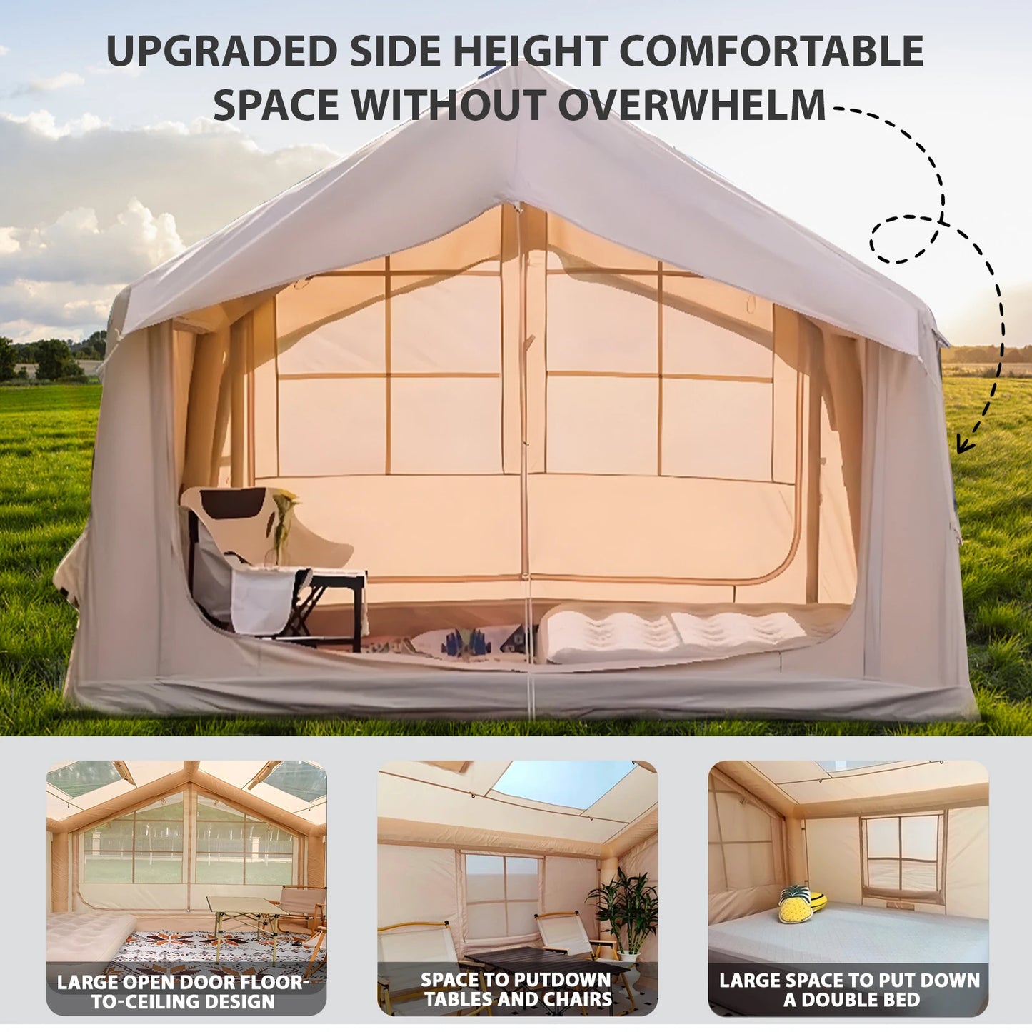 Inflatable Tent for Camping - 6-8 Person