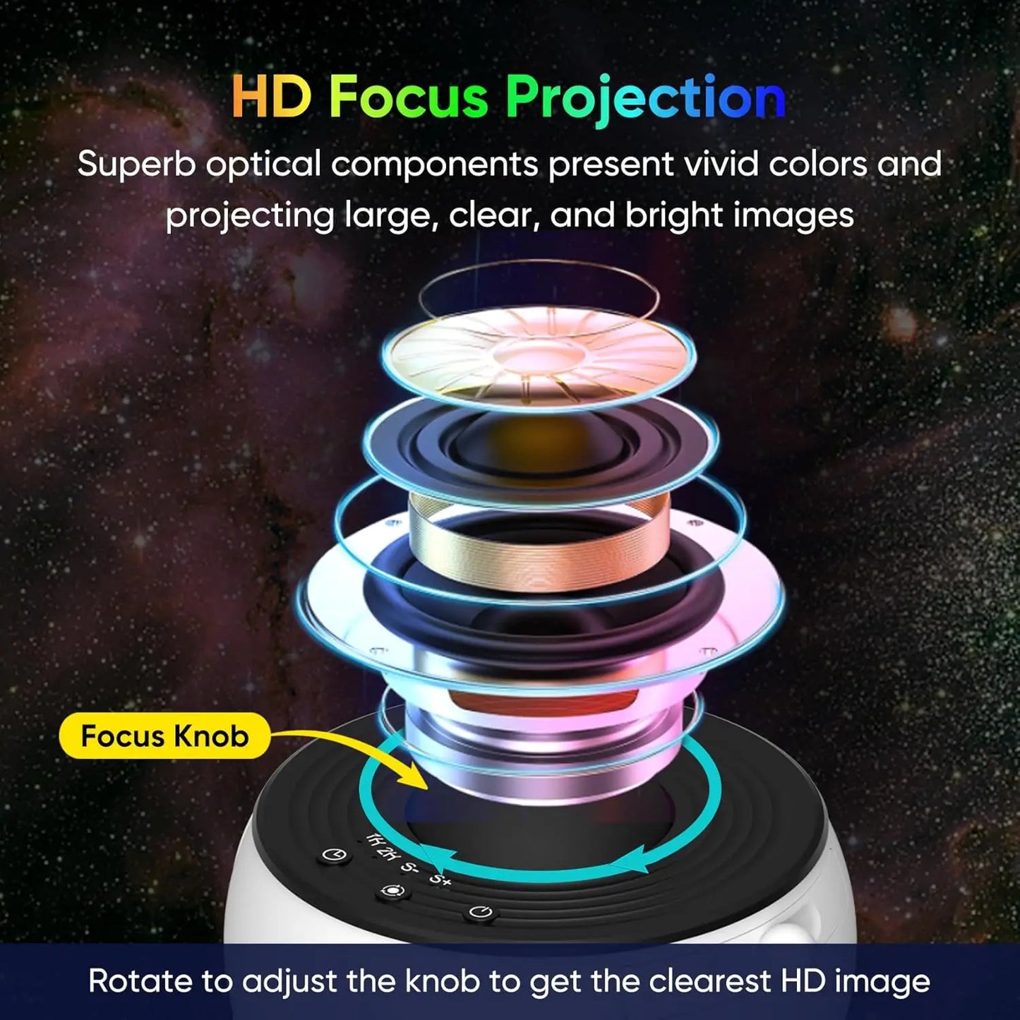 Galaxy Projector, HD Image, 13 Film Discs