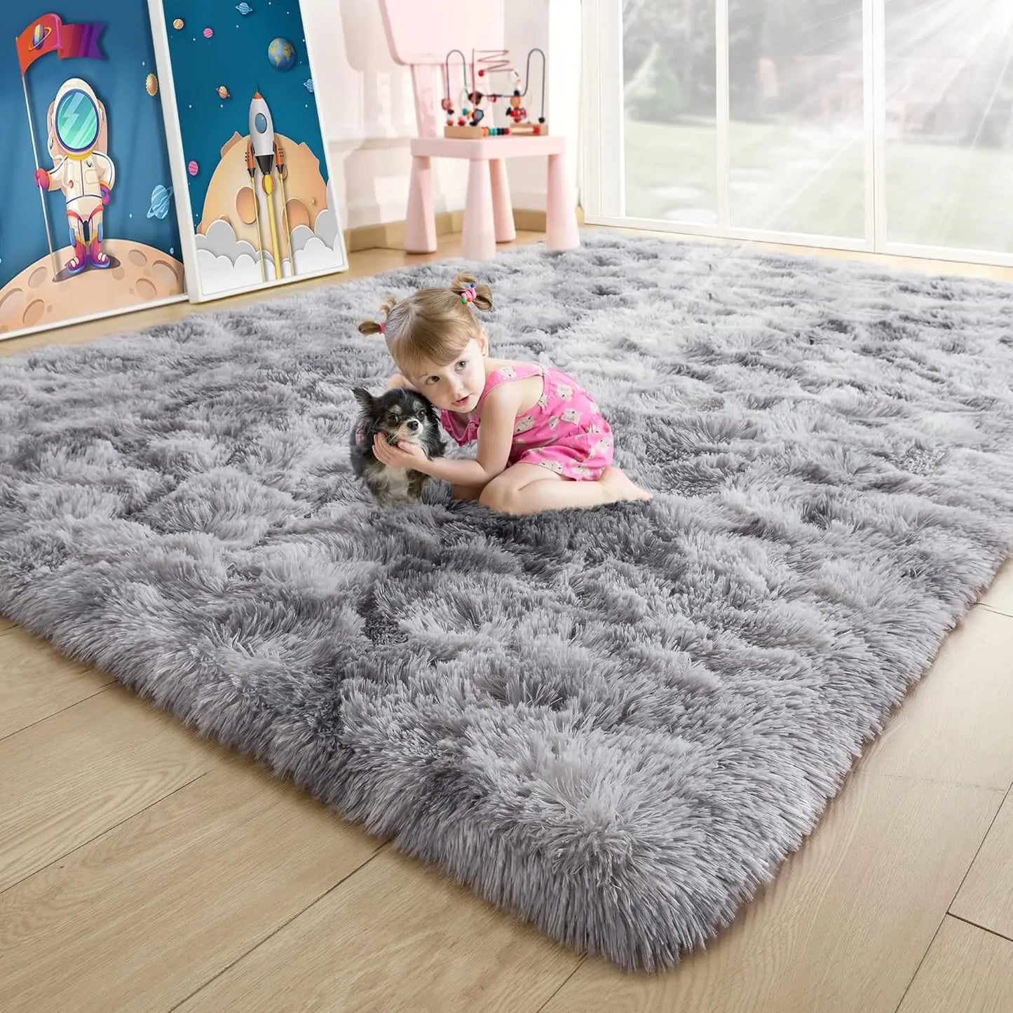Fluffy Fuzzy Area Rugs Soft Non Slip Hardwood Floors
