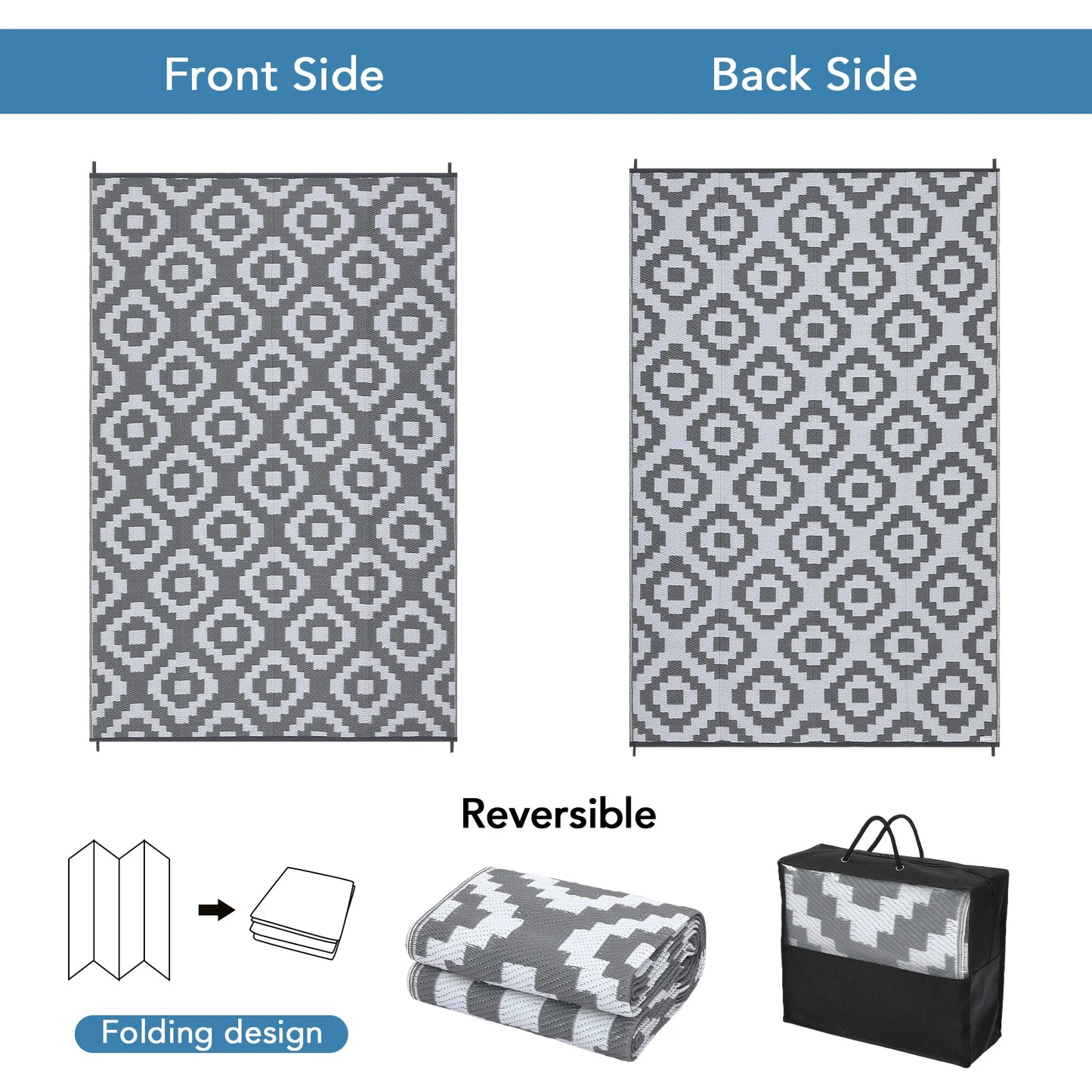 Outdoor Rug Plastic Straw - Waterproof