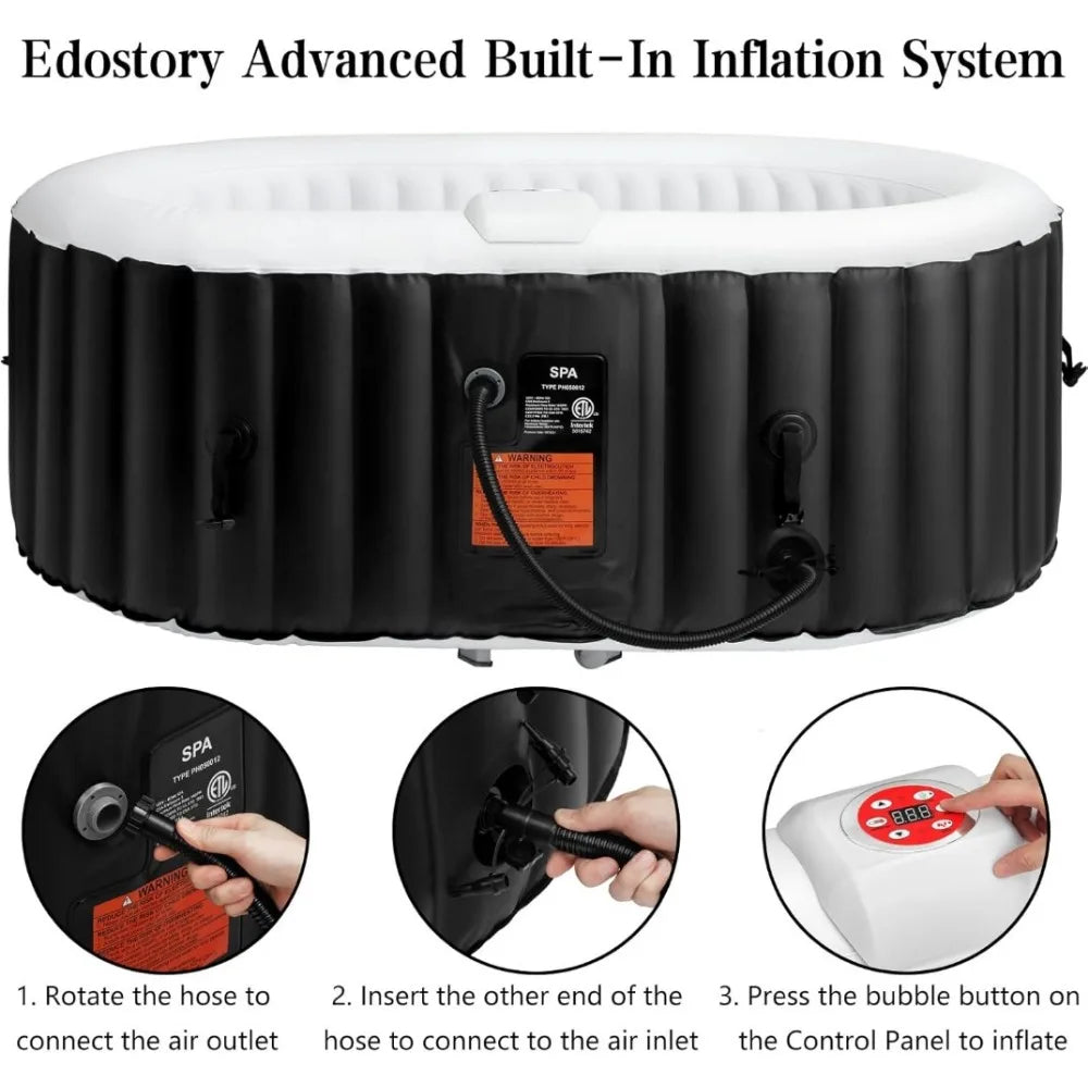 Hot Tub Inflatable Portable Oval Hot Tub Spa 2 Person