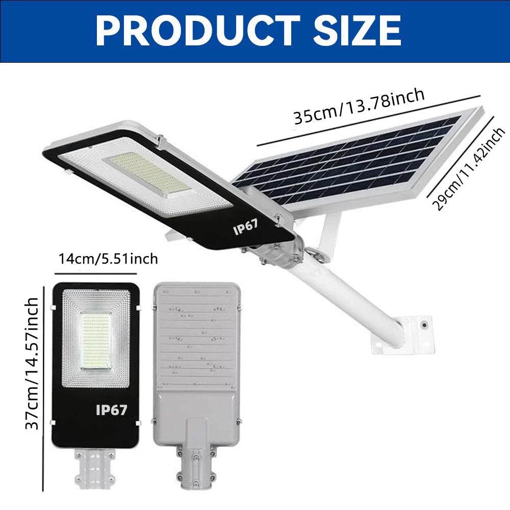 8000mah High Power Solar Street Lights Outdoor