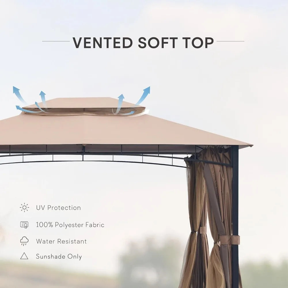 Patio Gazebo 10x12, Heavy Duty Soft Top Gazebos