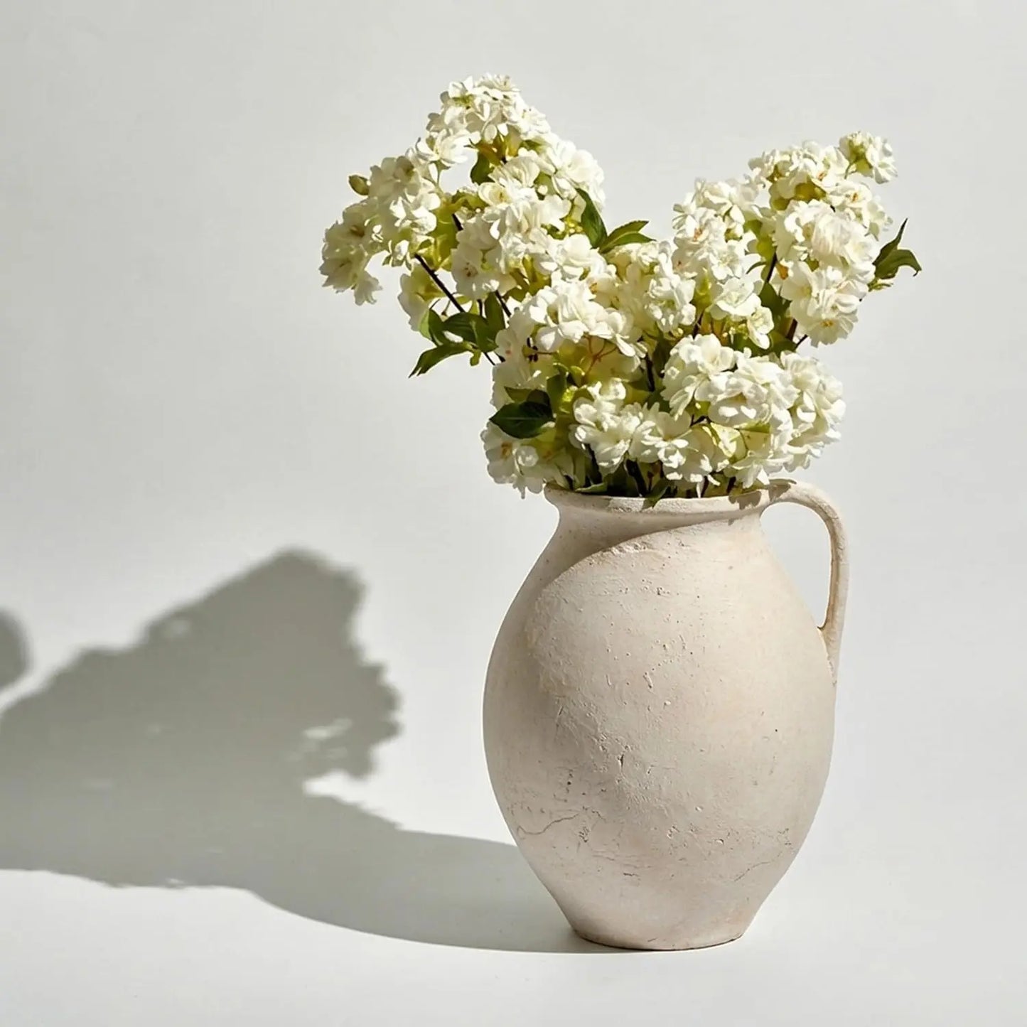 11.2" White Ceramic Zen Vase