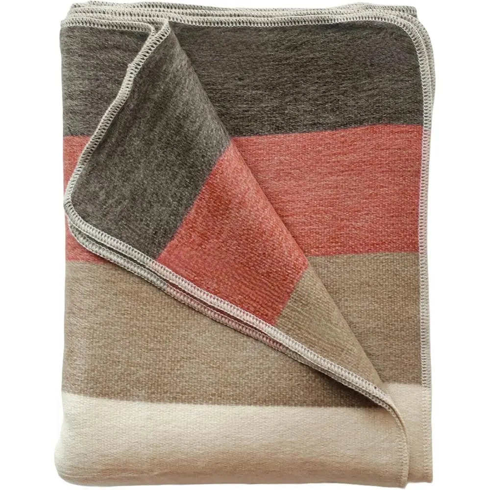 Alpaca Wool Throw Blanket Ultra-Soft, Breathable, Non-Itchy
