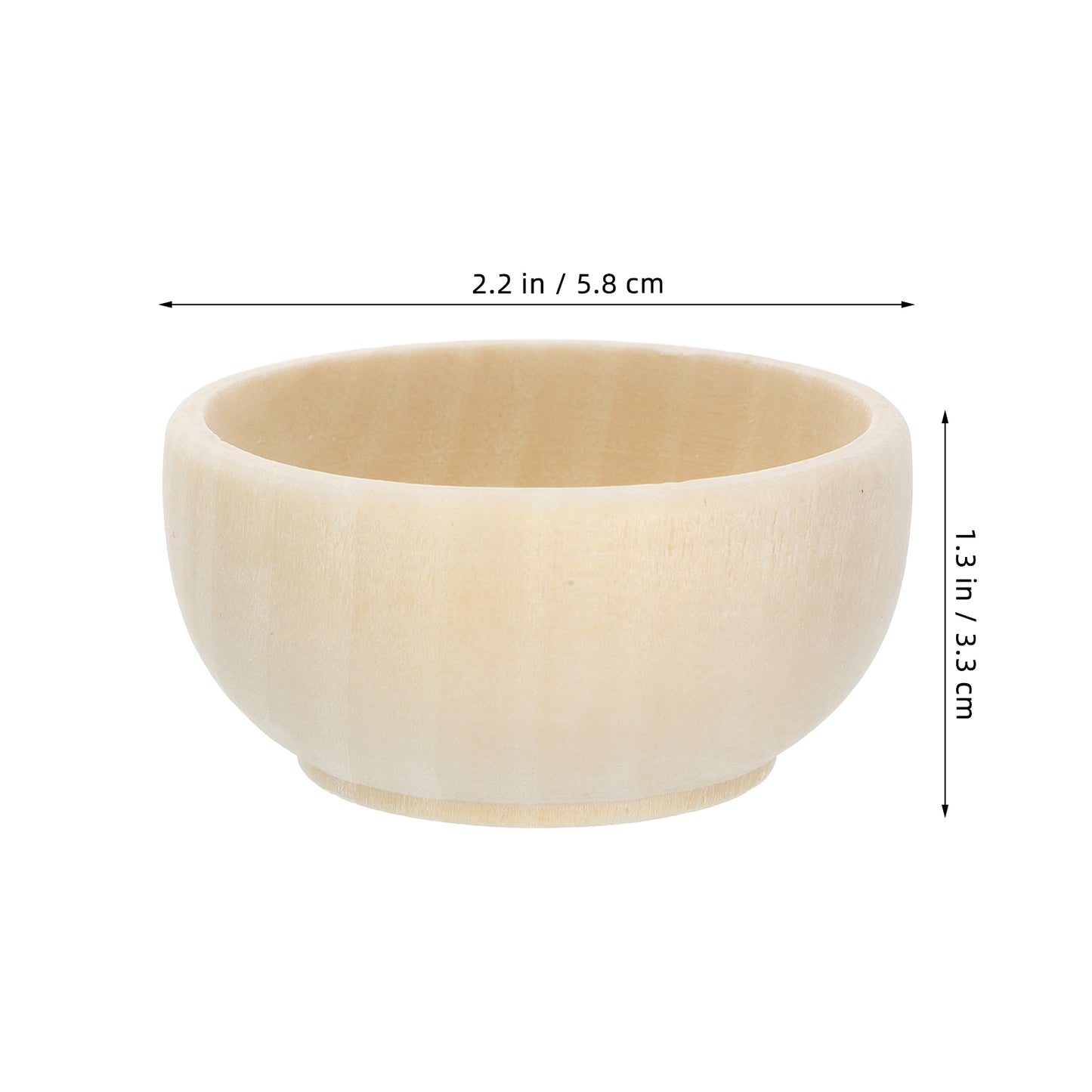 10 Pcs Small Wooden Bowl Unpainted Bowls for Painting