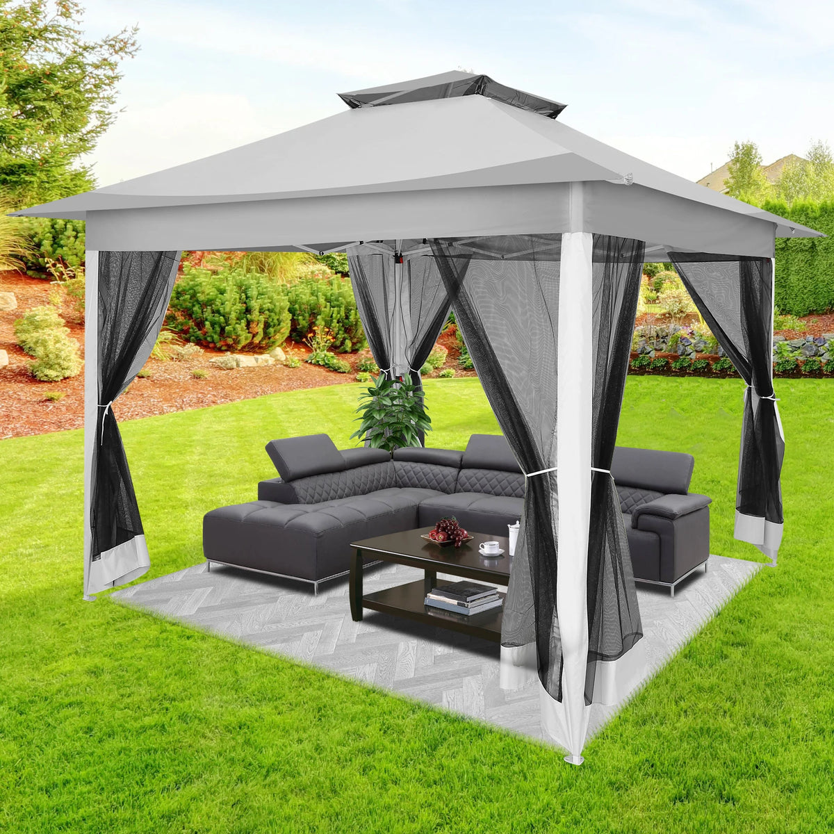 12x12ft Pop Up Gazebo Canopy Tent Easy Set Up