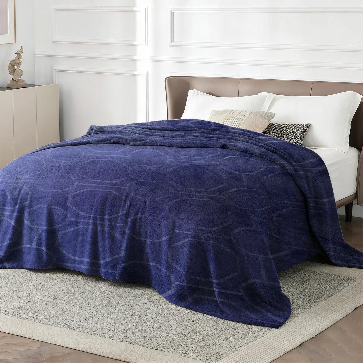 Soft Cozy Faux Fur Rabbit Blanket, Warm Thick
