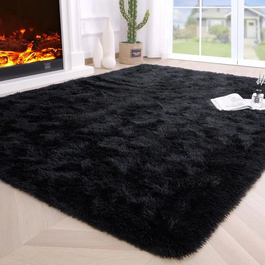 Fluffy Fuzzy Area Rugs  Soft  Non Slip Hardwood Floors