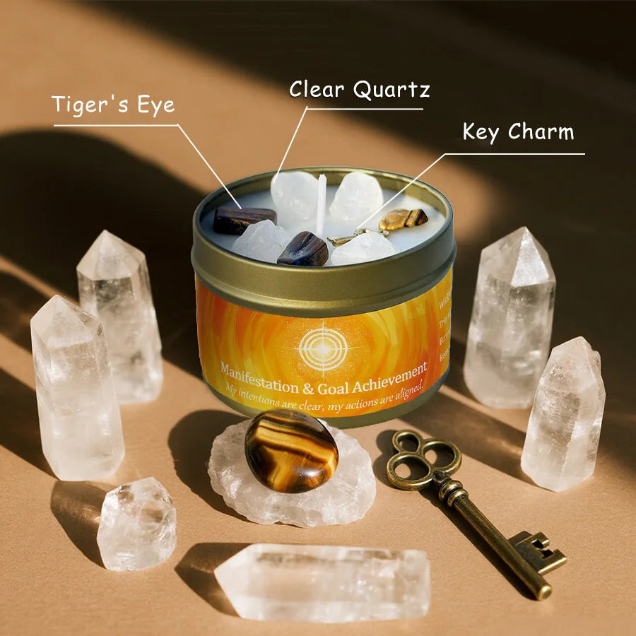 3Pcs Manifestation & Goal Achievement Cinnamon & Sandalwood Scented Soy Candles