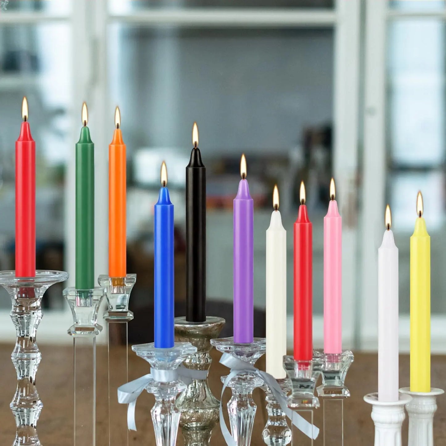 40 Pack Mini Taper Spell Candle-4 Inch Multi-Colored Candles