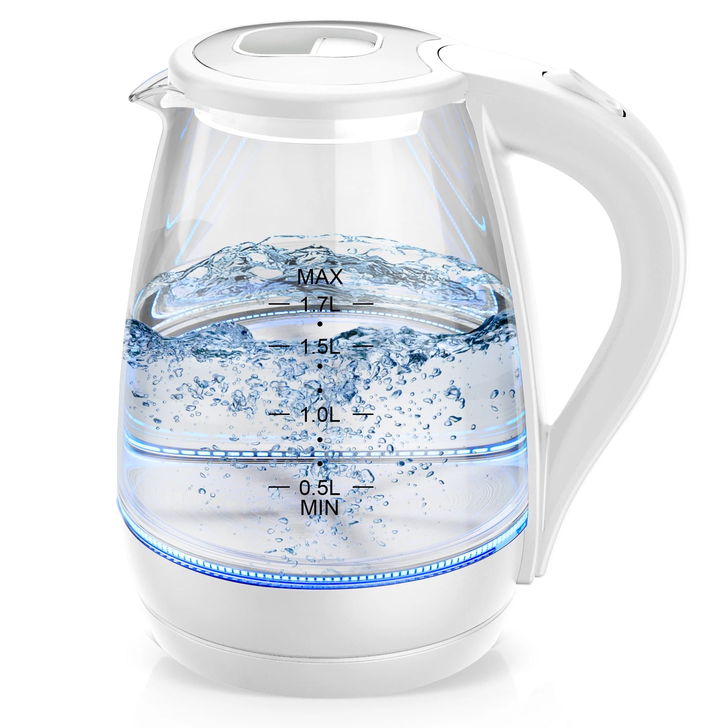 Electric Tea Kettle -1.7L Glass, Fast Boiling