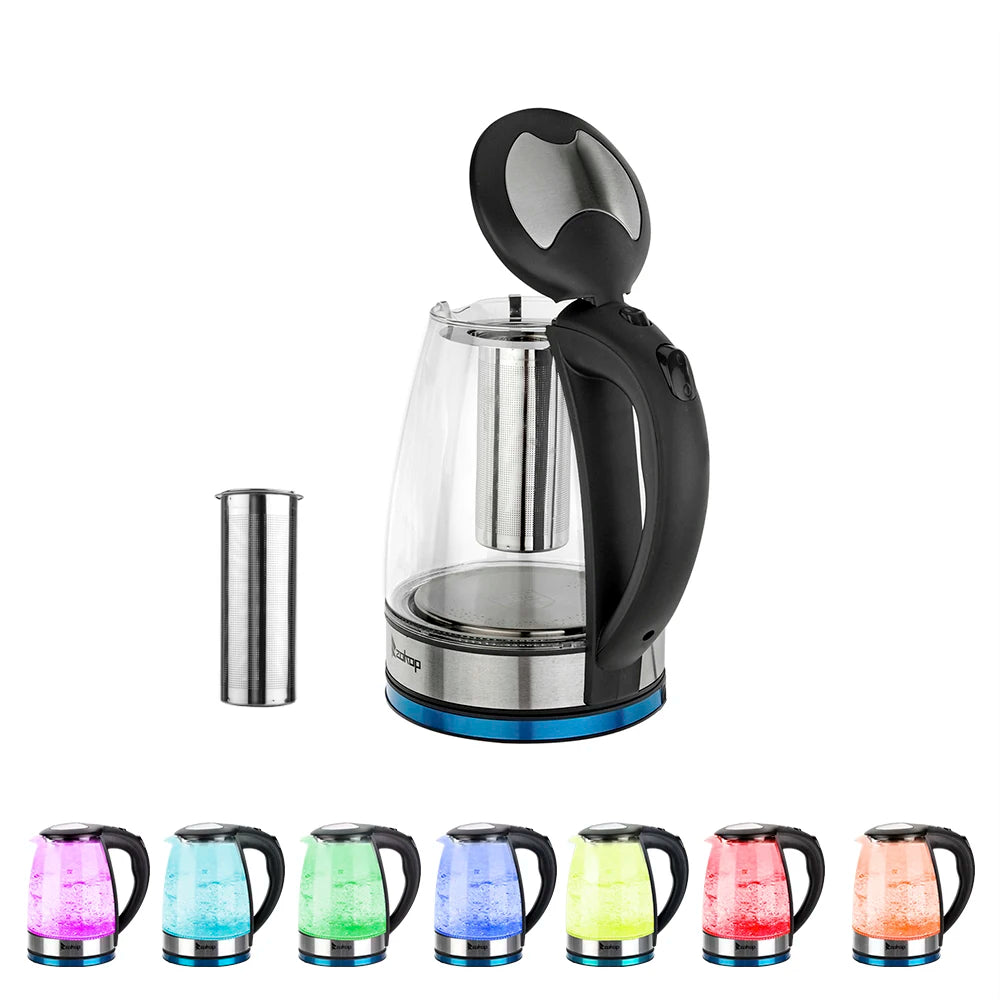 HD-1861-A 110V 1200W 1.8L Electric Glass Kettle US Plug