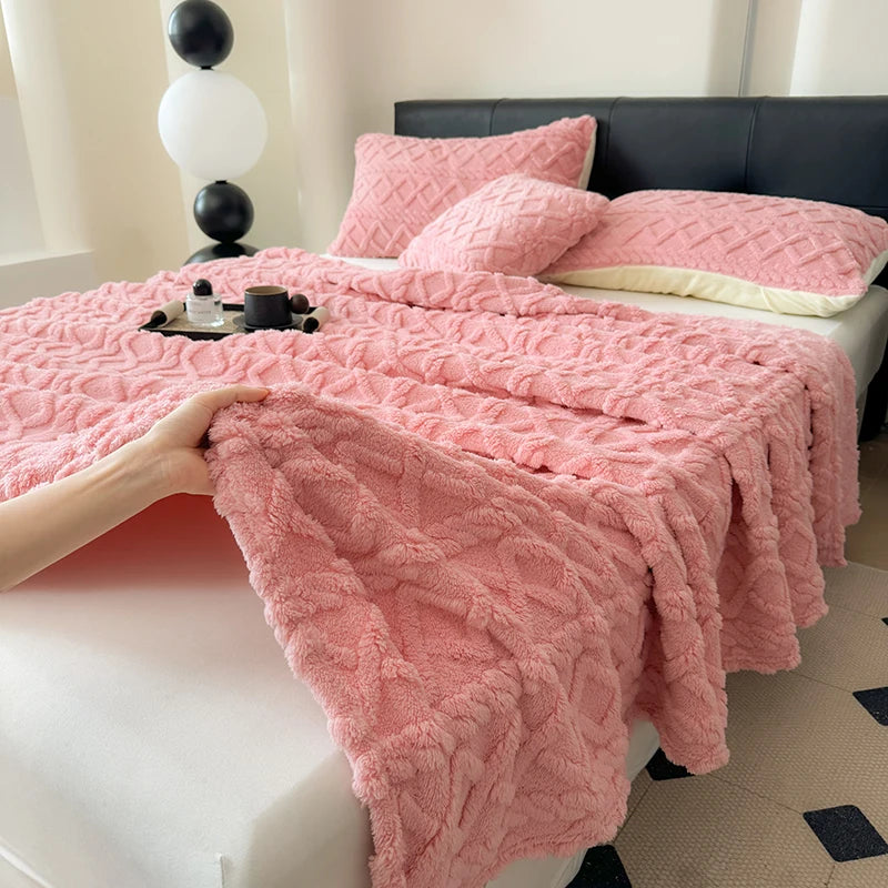 ltra-Soft 3D Plush 1pc Luxurious Fleece Blanket