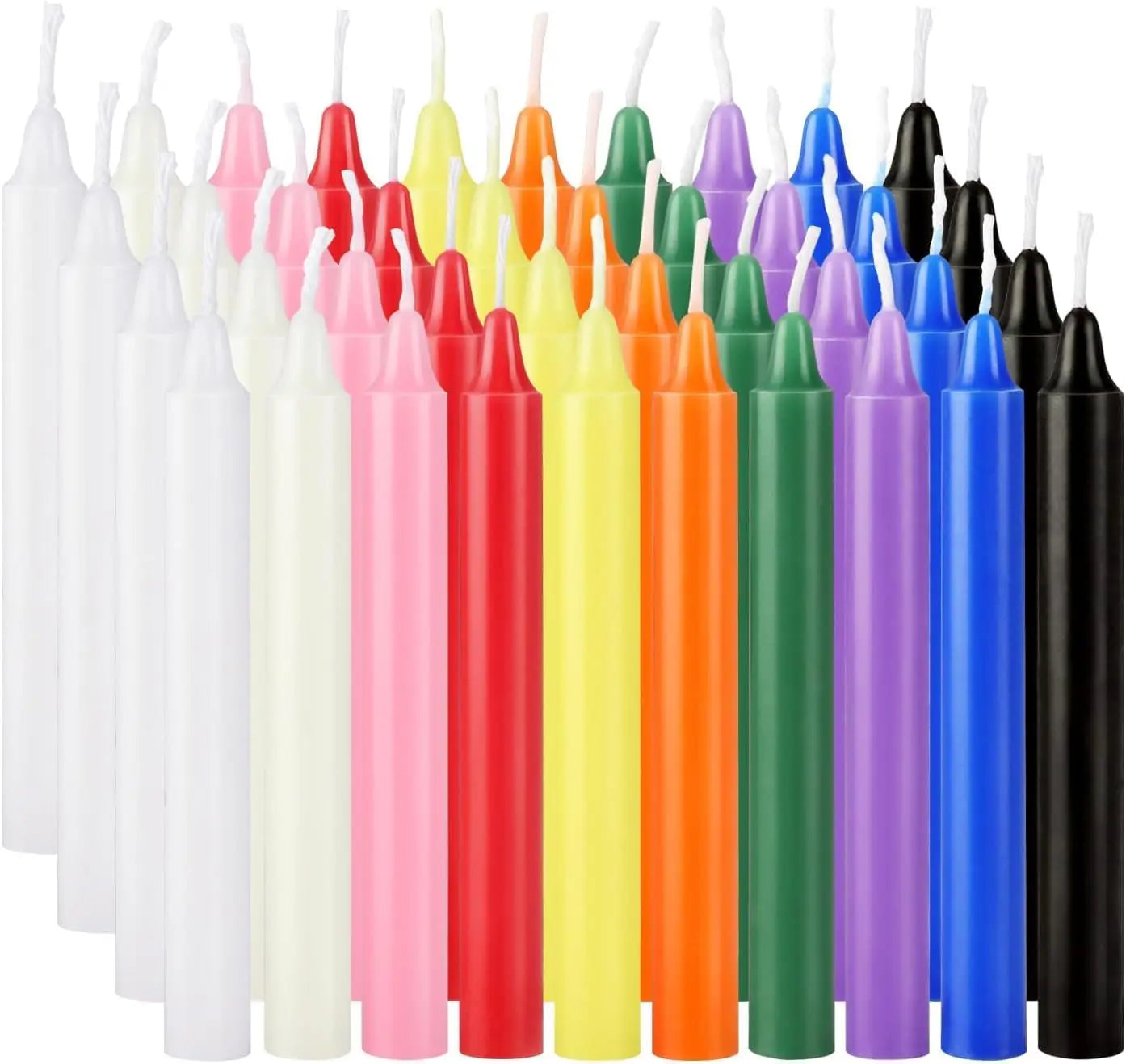 40 Pack Mini Taper Spell Candle-4 Inch Multi-Colored Candles