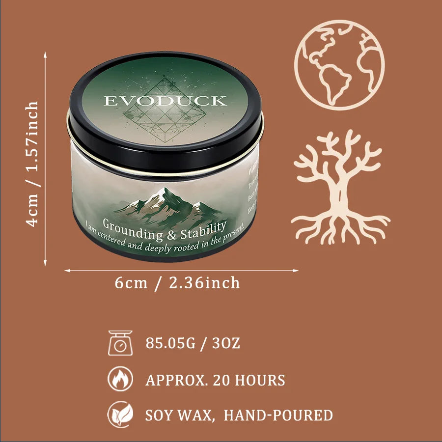 3Pcs Grounding & Stability Scented Candle Set,