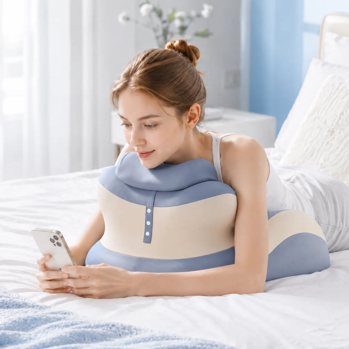 Memory Foam Prone Reading Pillow Relieve Neck Arm Fatigue