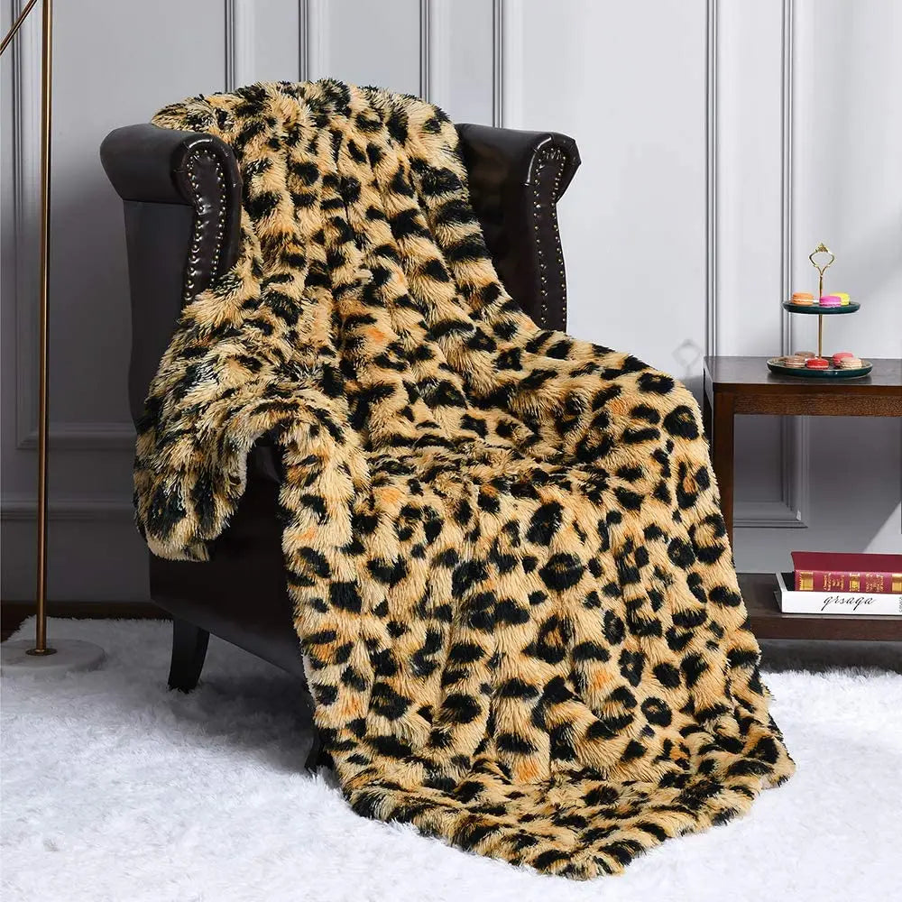 Fluffy Blanket Throw Solid Color Shag Plush