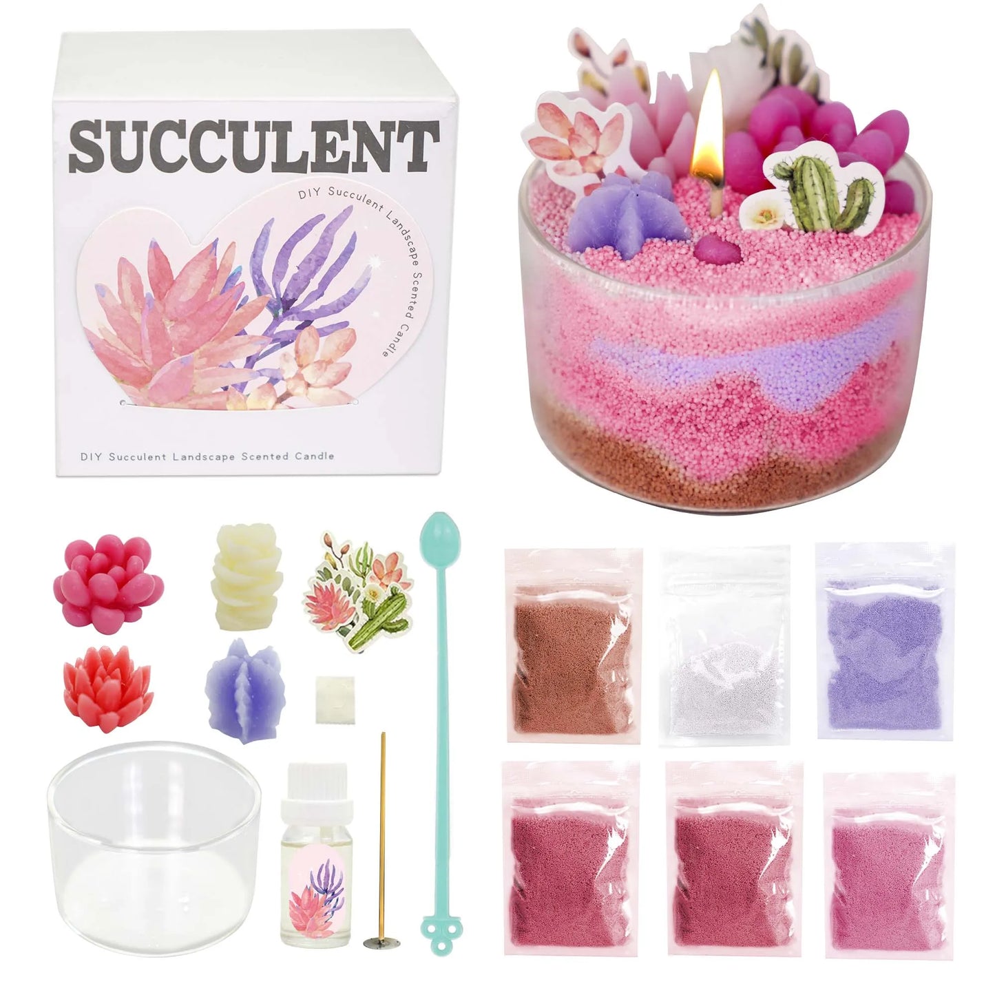 Candle Kit–Succulents  Handmade Scented Candles