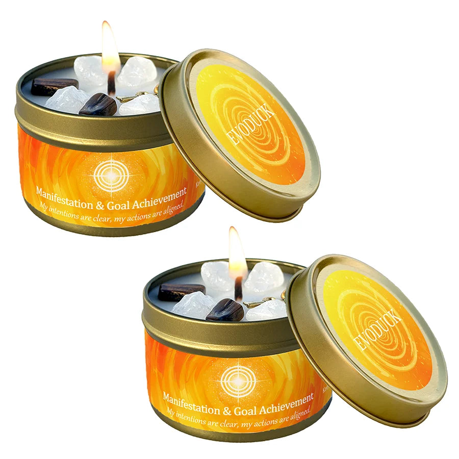 3Pcs Manifestation & Goal Achievement Cinnamon & Sandalwood Scented Soy Candles