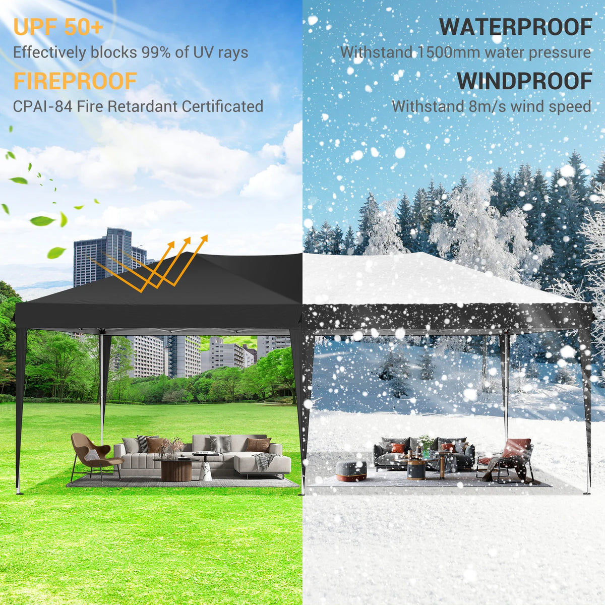 10x20 FT Pop up Canopy Tent with Sidewalls,