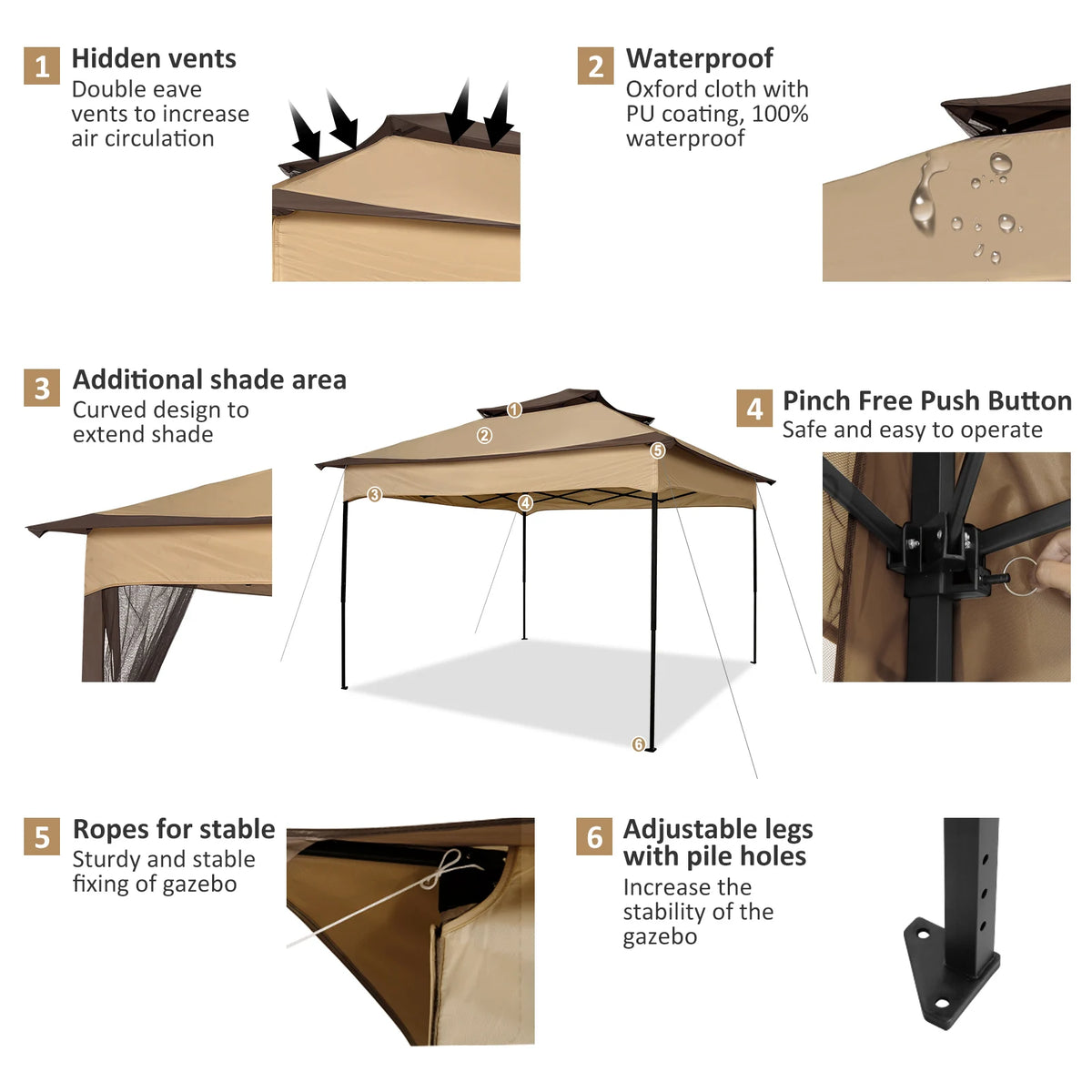 12x12FT Pop Up Gazebos On Clearance