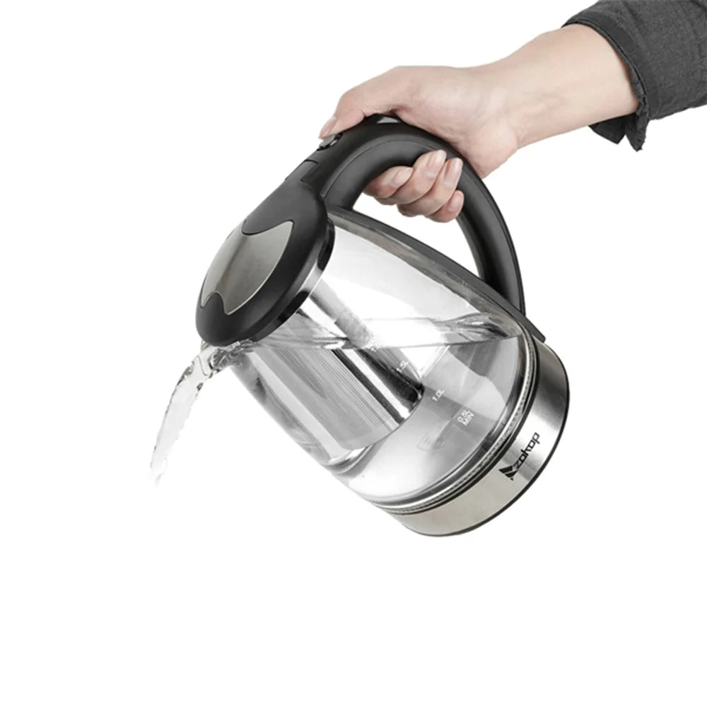 HD-1861-A 110V 1200W 1.8L Electric Glass Kettle