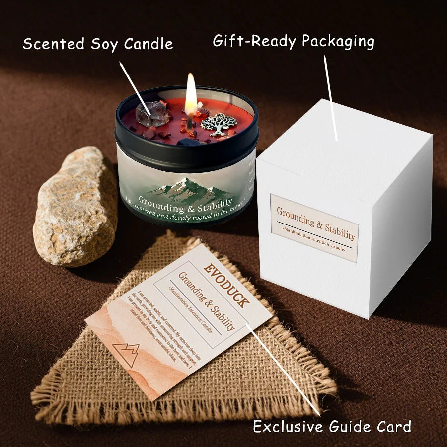 3Pcs Grounding & Stability Scented Candle Set,