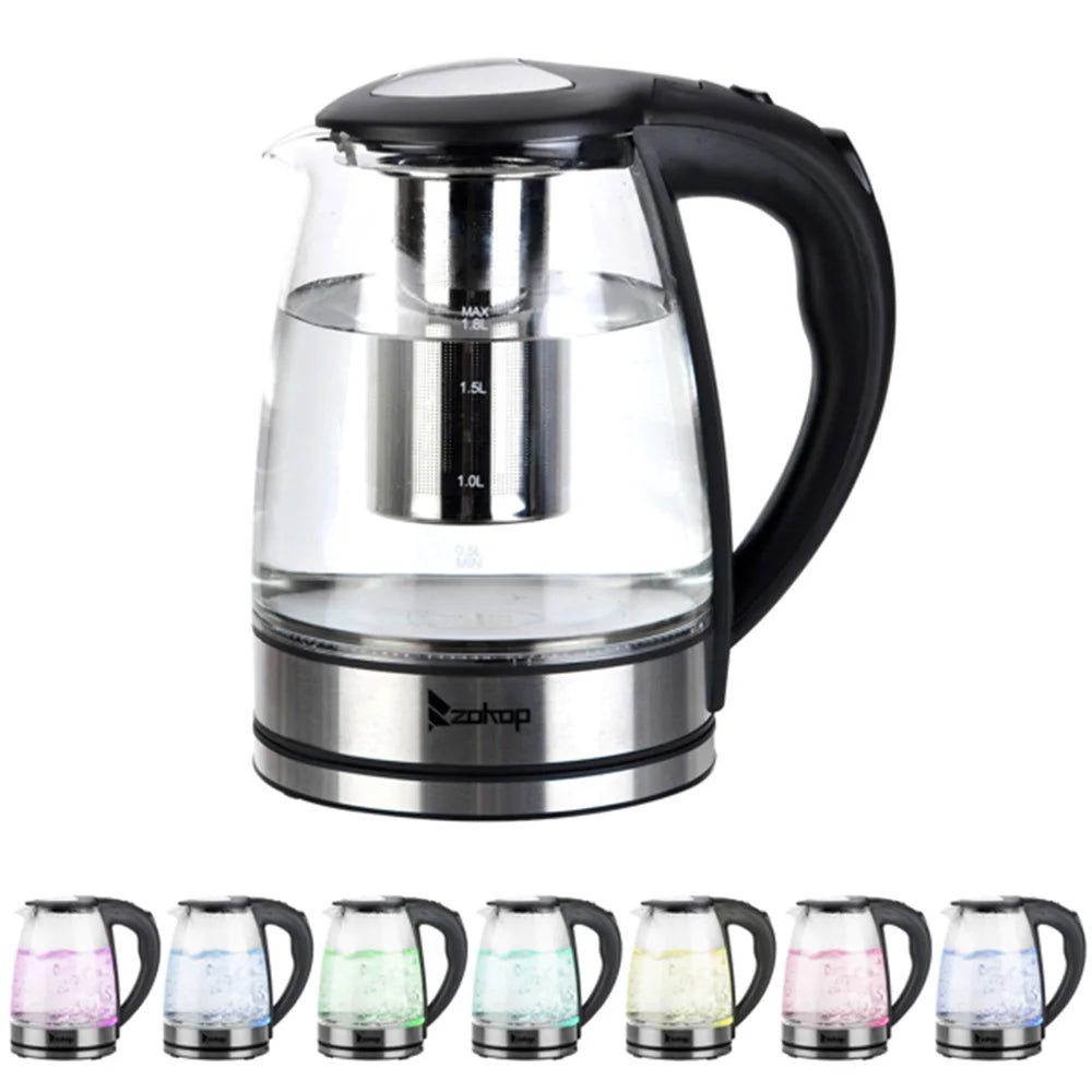 HD-1861-A 110V 1200W 1.8L Electric Glass Kettle