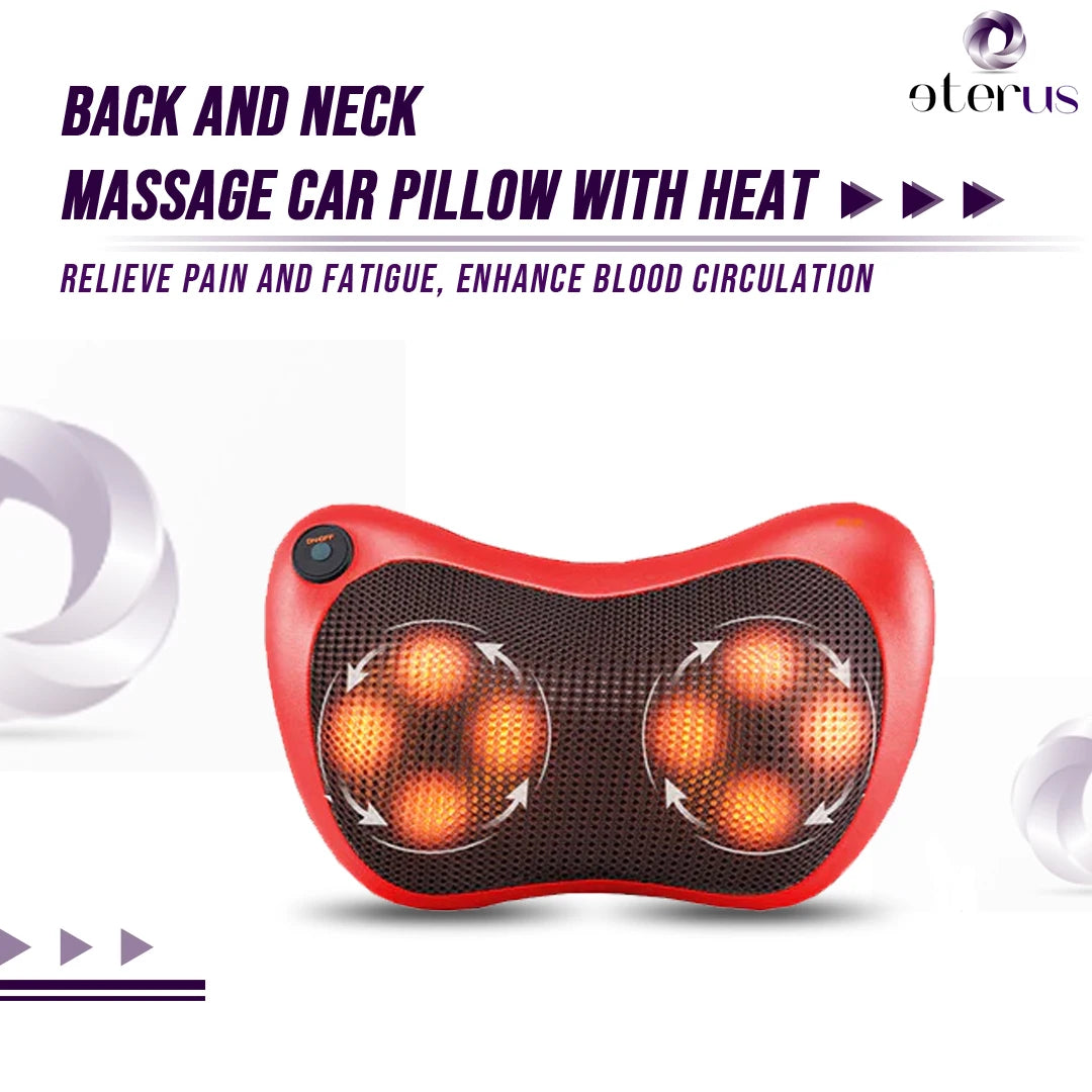 Kneading Neck and Back Massager with Infrared Heat Car Seat