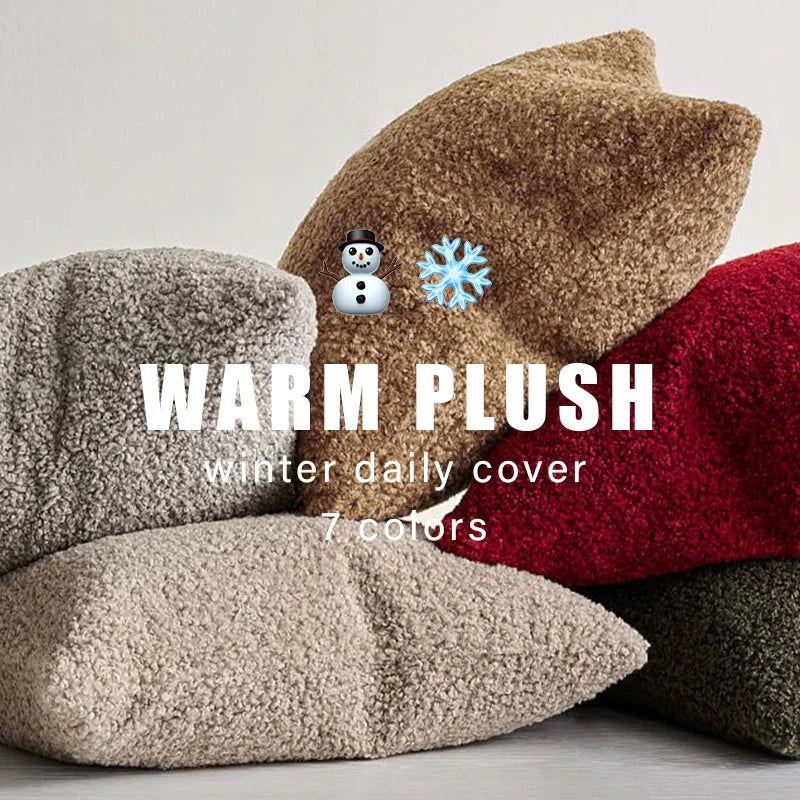 Plush Pillow Cover Cozy Faux Fur Cushion Cover  45*45 Decorative