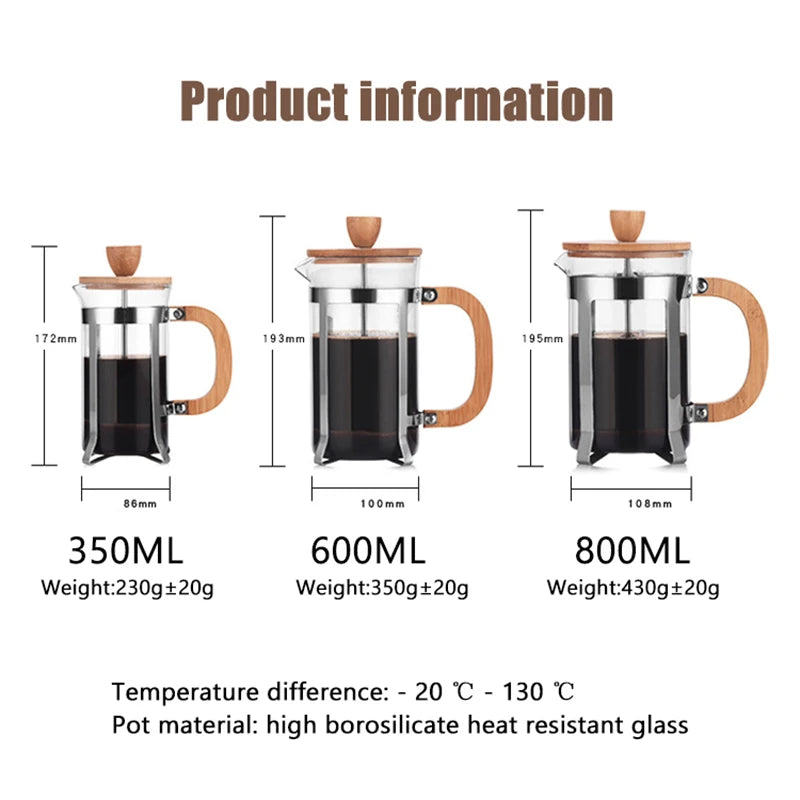 French Press Coffee Maker & Large Capacity