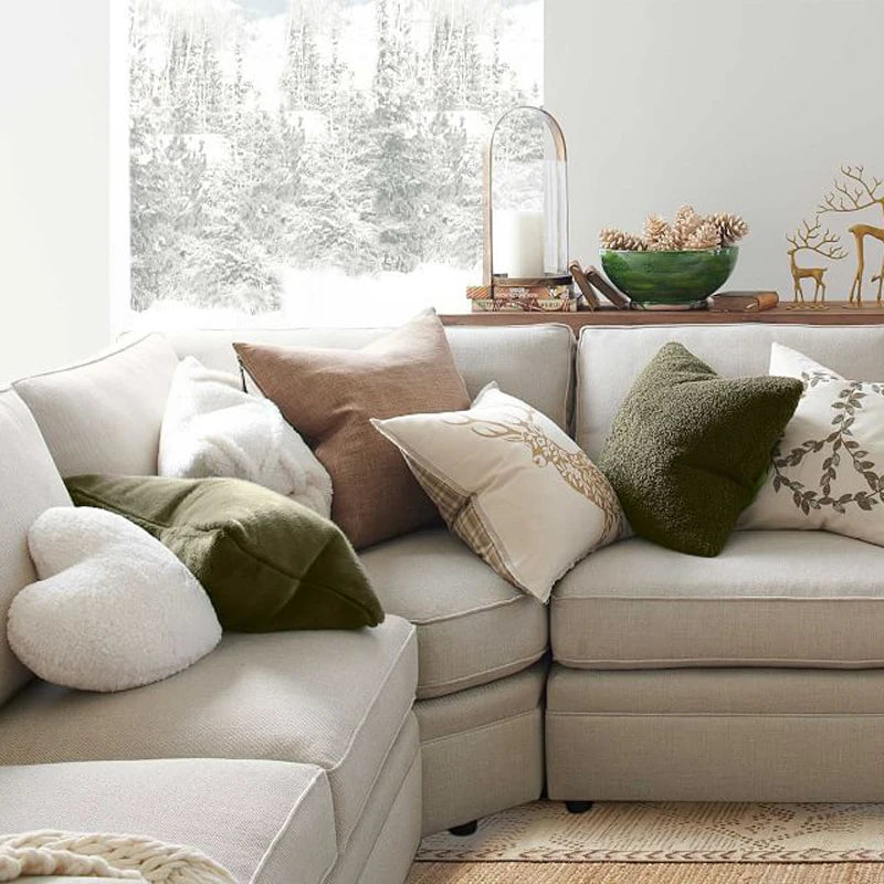 Plush Pillow Cover Cozy Faux Fur Cushion Cover  45*45 Decorative