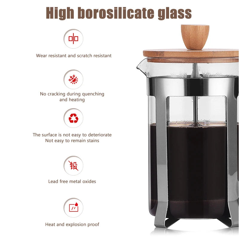 French Press Coffee Maker & Large Capacity