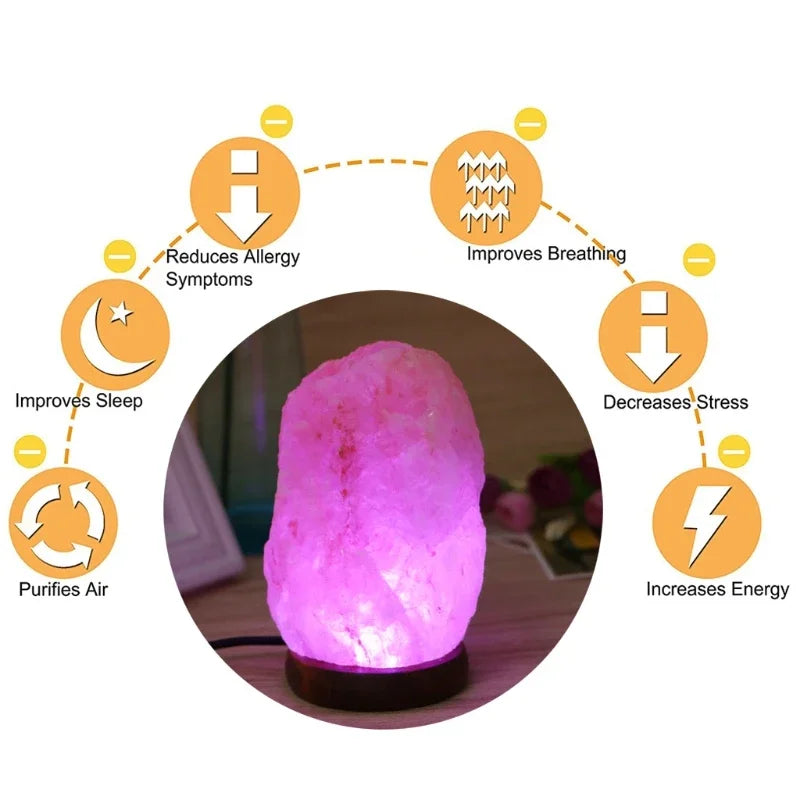 USB Wooden Base Himalayan Rock Salt